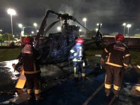 Vídeo: criminosos incendeiam helicóptero do Ibama em Manaus