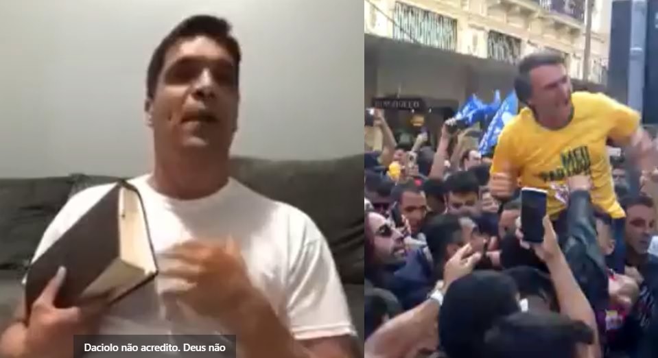Vídeo: ‘espetáculo da Maçonaria’, diz Daciolo sobre facada em Bolsonaro