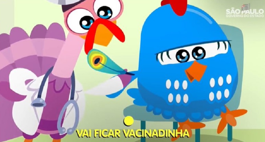 Doria usa vídeo da Galinha Pintadinha para incentivar vacinação infantil