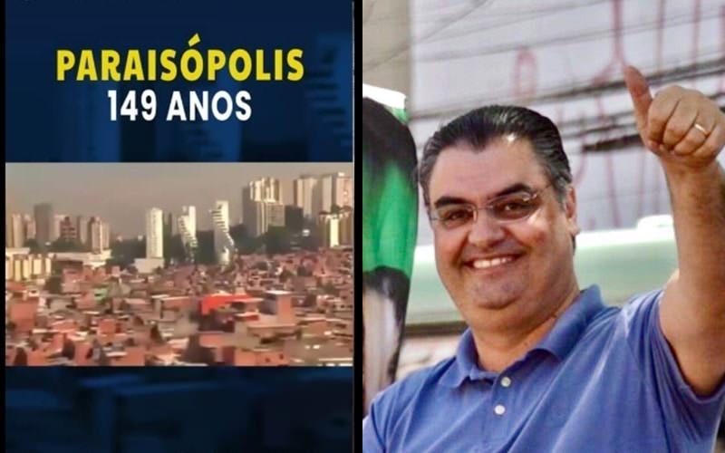 Deputado de Minas Gerais parabeniza Paraisópolis com imagem da favela de São Paulo