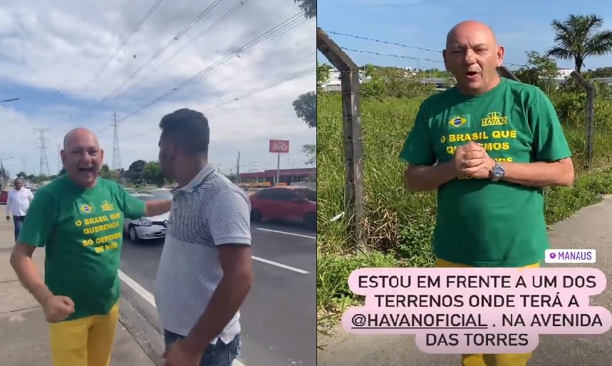 Vídeo: Luciano Hang chega a Manaus e 'para' avenida da zona Norte