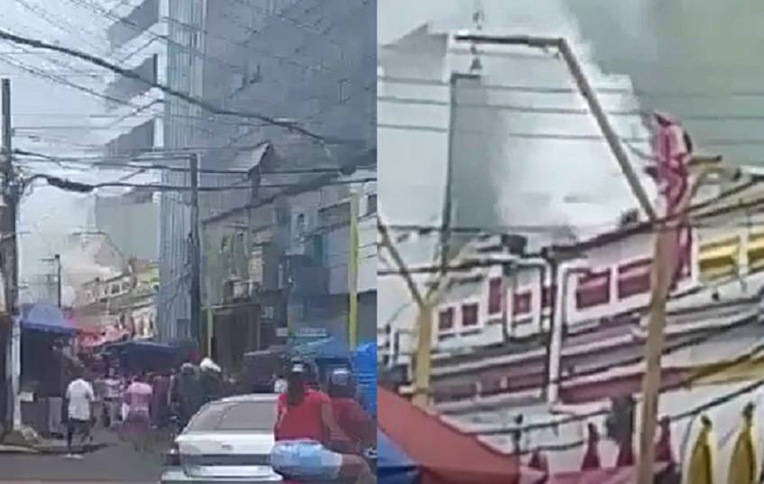 Incêndio atinge lojas da Marechal Deodoro no Centro
