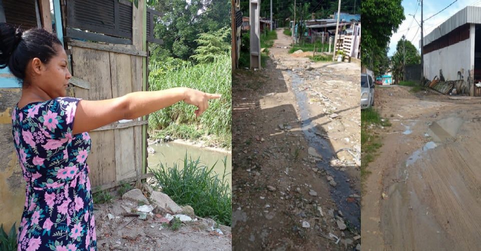 Moradores sofrem sem asfalto e energia elétrica na Comunidade Rio Piorini