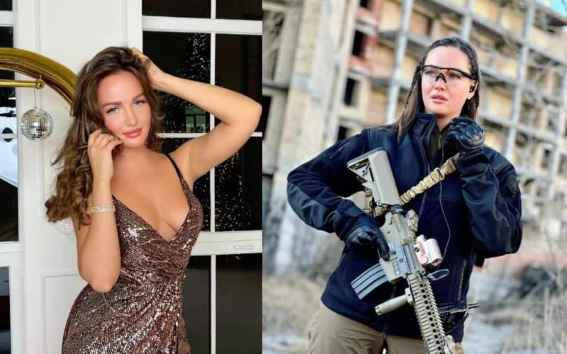 Ex-Miss Ucrânia posa com armas e diz ter se juntado à resistência contra a invasão russa