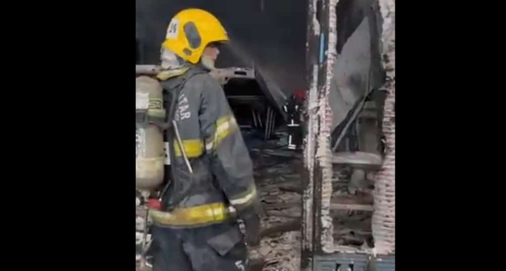 Vídeo: incêndio deixa dois trabalhadores feridos em Manaus