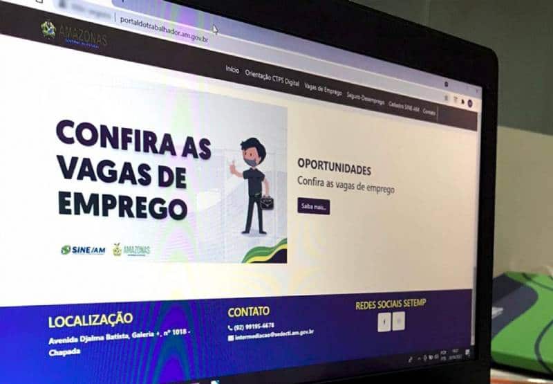 Governo do Amazonas divulga vagas de emprego para contratação imediata nesta segunda-feira