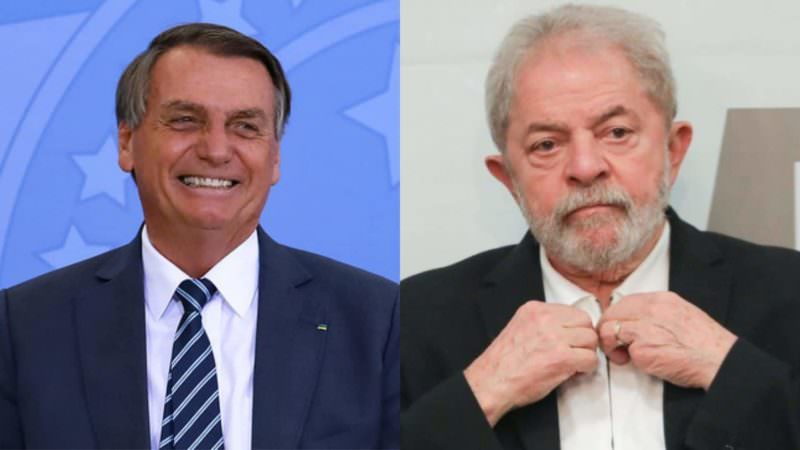 Diferença entre Bolsonaro e Lula cai em pesquisa de intenção de votos