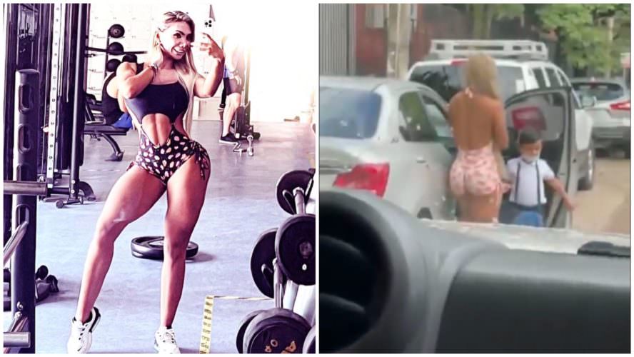 Modelo é criticada por usar roupa de academia