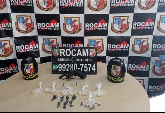 Polícia prende homem por tráfico de drogas e porte ilegal de arma na Compensa