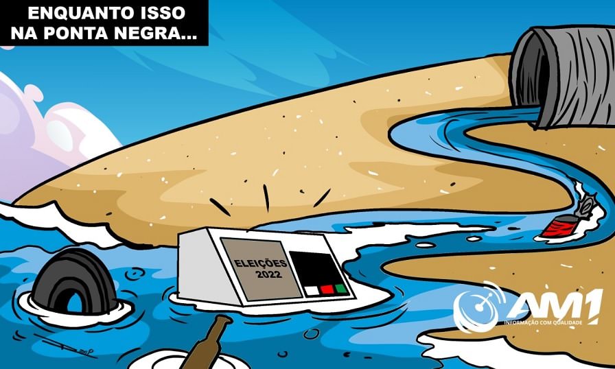 Vídeo: drenagem de esgoto toma conta da Praia da Ponta Negra