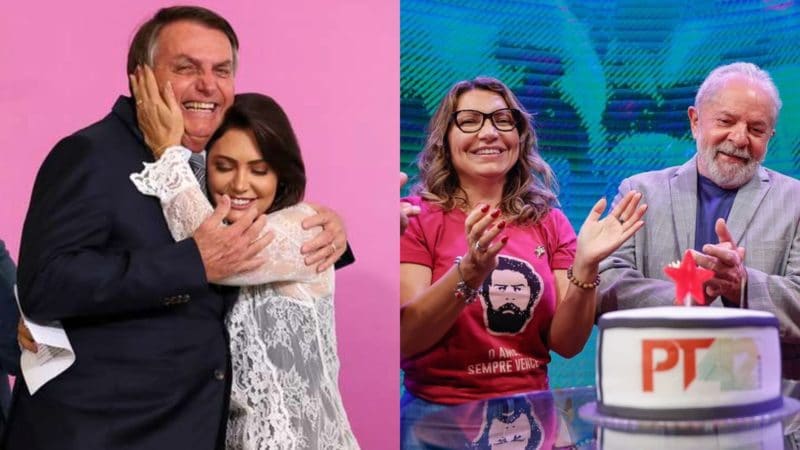 Bolsonaro e Lula apostam em Michelle e Janja  para conquistar votos