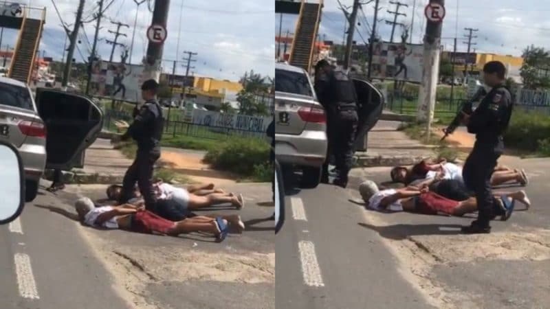 Vídeo: criminosos ‘beijam o asfalto’ ao serem detidos por policiais em Manaus