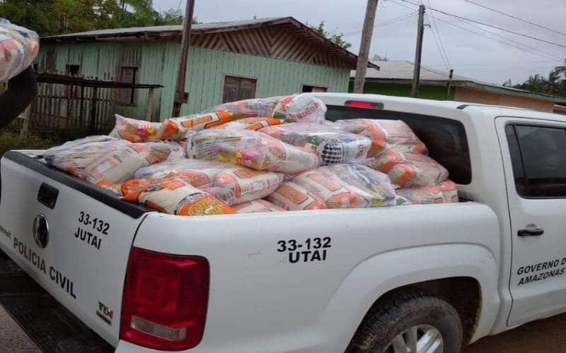 Mais de 50 cestas básicas desviadas da Funai são apreendidas em mercadinho no Amazonas