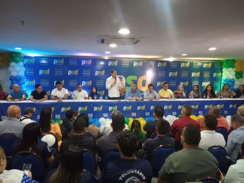 Em ato de filiação do PSD, Marcelo Ramos pede campanha sem vaidades e votos para Omar Aziz