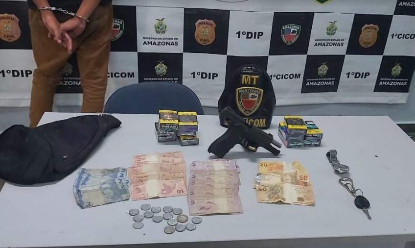 Polícia prende homem acusado de roubo, ameaça e invasão de domicílio