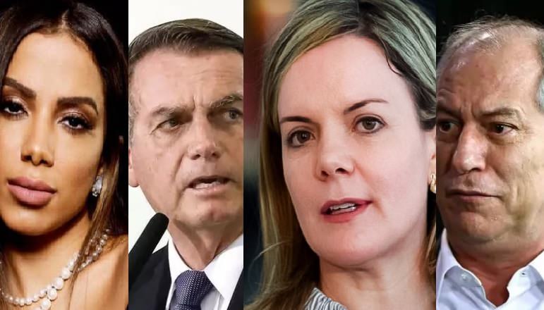 Ciro Gomes e Gleisi elogiam Anitta por bloquear Bolsonaro: ‘bravo!’