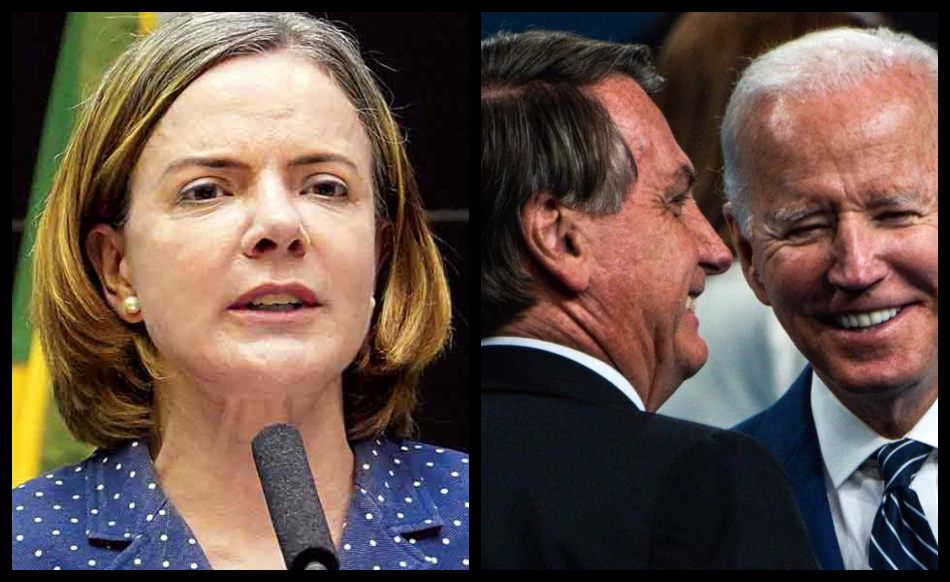 Presidente do PT diz que pedido de Bolsonaro a Biden é passível de impeachment