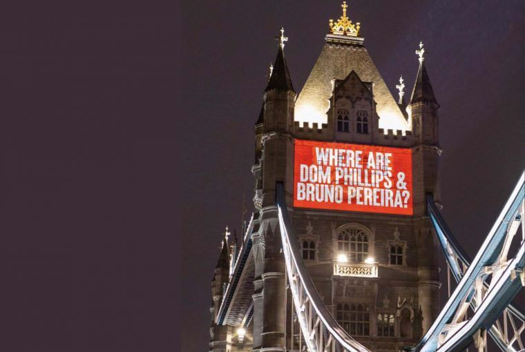 Torre de Londres é iluminada com mensagem sobre desaparecidos no Amazonas: 'Onde estão?'