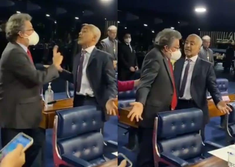 Vídeo: Romário protagoniza briga com senador do PT: 'não bota o dedo na minha cara'