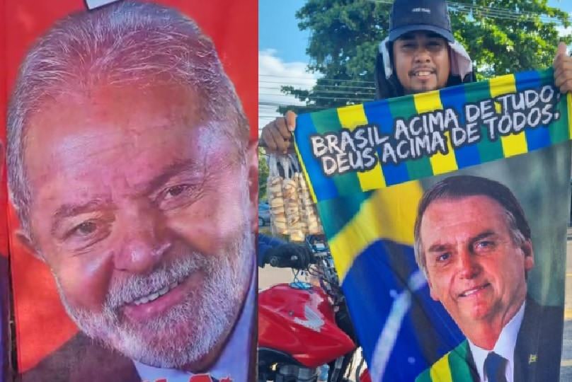 Vídeo: em Manaus, ambulante vende toalha de Lula e Bolsonaro para sustentar a família Vídeo: em Manaus, ambulante vende toalha de Lula e Bolsonaro para sustentar a família