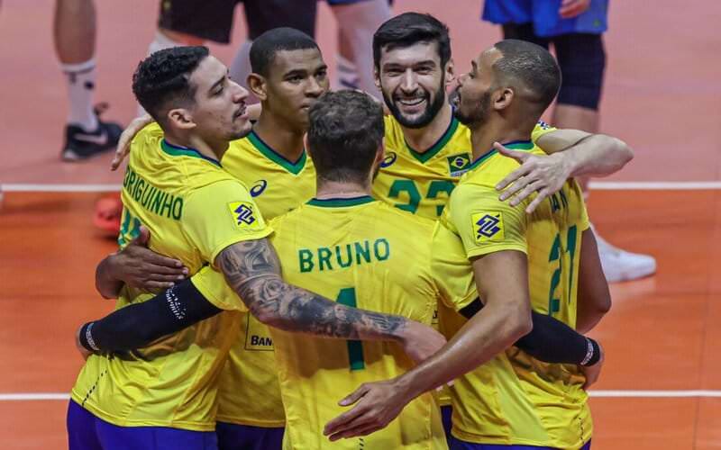 Brasil vence a segunda na Liga das Nações de vôlei masculino