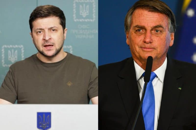 Bolsonaro diz que vai 'dar solução' a Zelensky para a guerra contra a Rússia