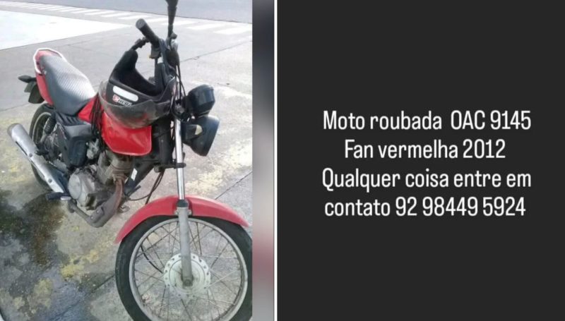 Homem tem moto roubada enquanto trabalhava no bairro Alvorada I