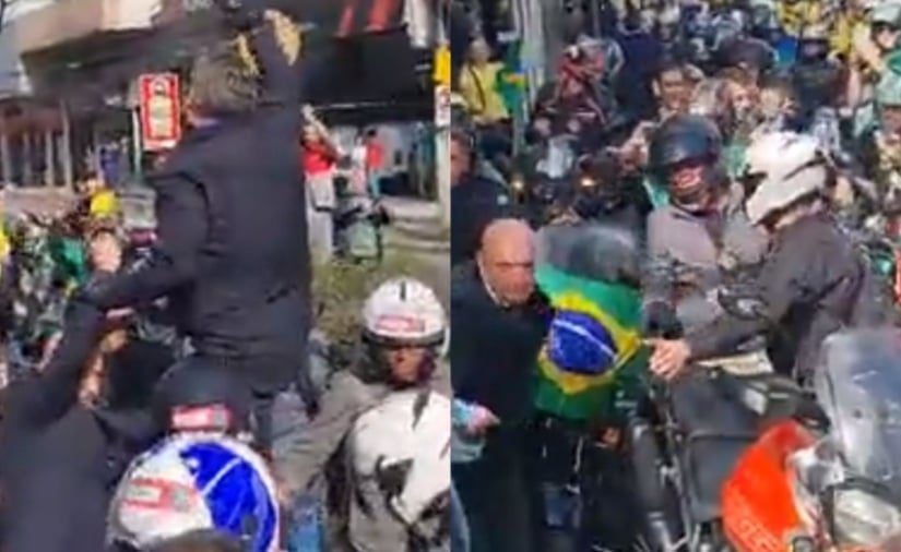 Mulher é expulsa de motociata por chamar Bolsonaro de 'corrupto'