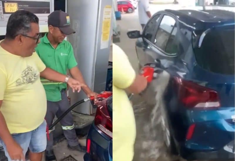 Vídeo: bolsonarista lava carro com gasolina para comemorar redução no preço dos combustíveis