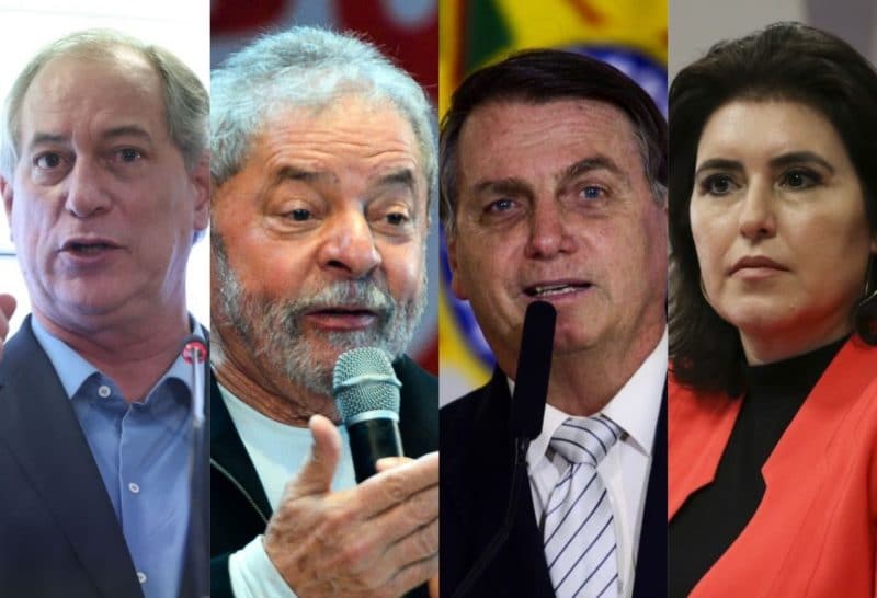 Ciro, Lula, Bolsonaro e Tebet