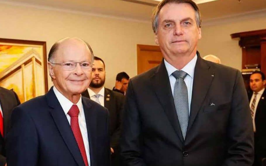 Bolsonaro encontra Edir Macedo em inauguração de templo da Igreja Universal