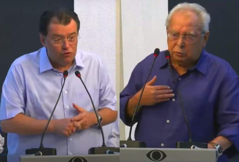 Amazonino e Braga completam discurso um do outro durante debate e deixam aliança explícita