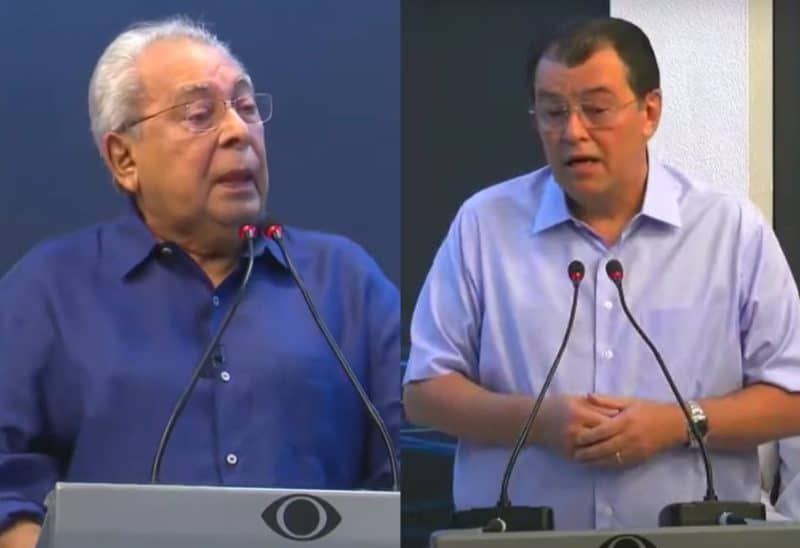 Amazonino Mendes e Eduardo Braga dão sinais de aliança para o 2º turno durante debate