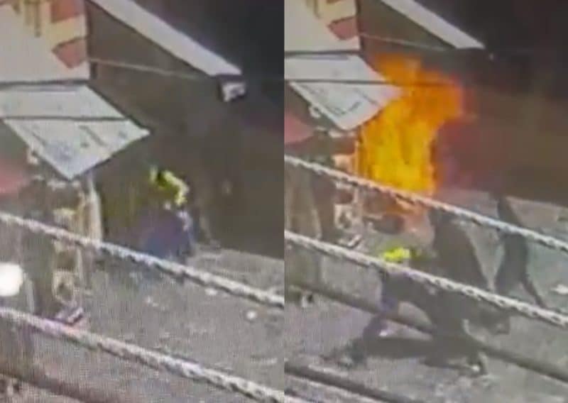 Vídeo mostra homem incendiando o Adolpho Lisboa; quatro pessoas estão em estado grave