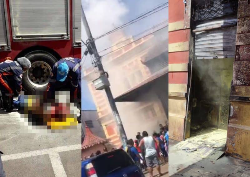 Vídeo: incêndio no Mercado Adolpho Lisboa deixa feridos em Manaus 