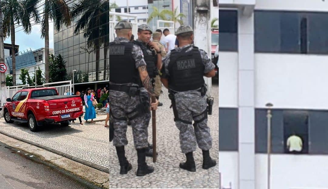 Funcionário esfaqueia colega e ameaça se jogar do prédio da Fametro, em Manaus