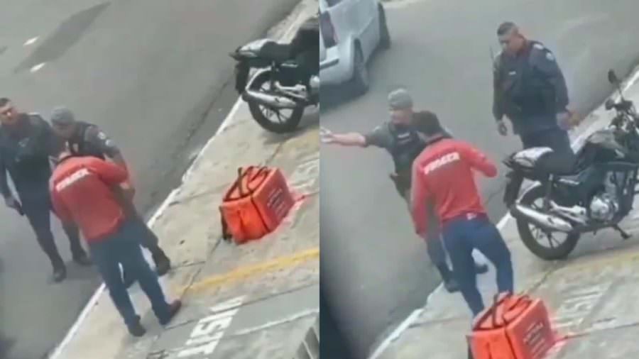Motoboy tem CNH rasgada em abordagem policial; veja vídeo