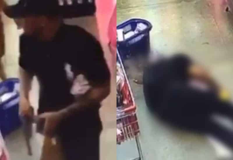 O assaltante foi baleado de raspão