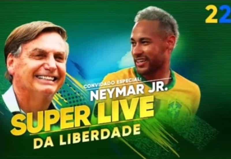 Bolsonaro anuncia 'superlive' de 22 horas com Neymar, Moro e Silas Malafaia