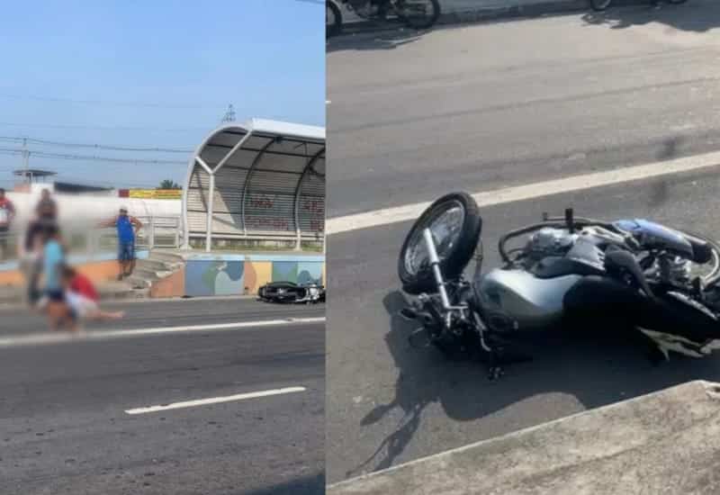 Homem morre em acidente de moto na avenida das Flores, em Manaus