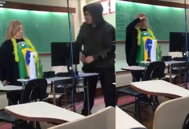 Professora bolsonarista faz saudação nazista em escola no Paraná: vídeo
