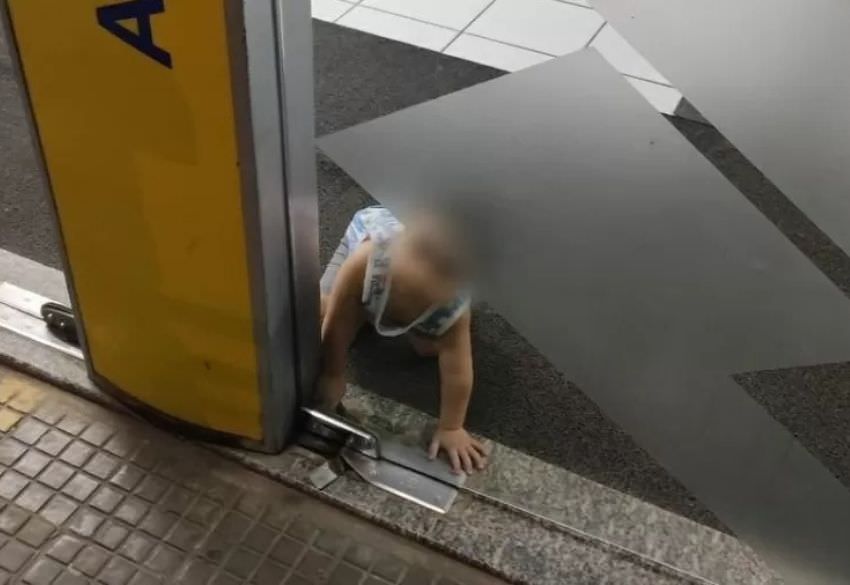 O resgate durou cerca de 15 minutos o bebê passa bem