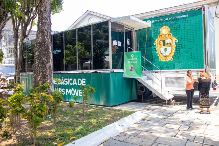 unidade móvel no Centro