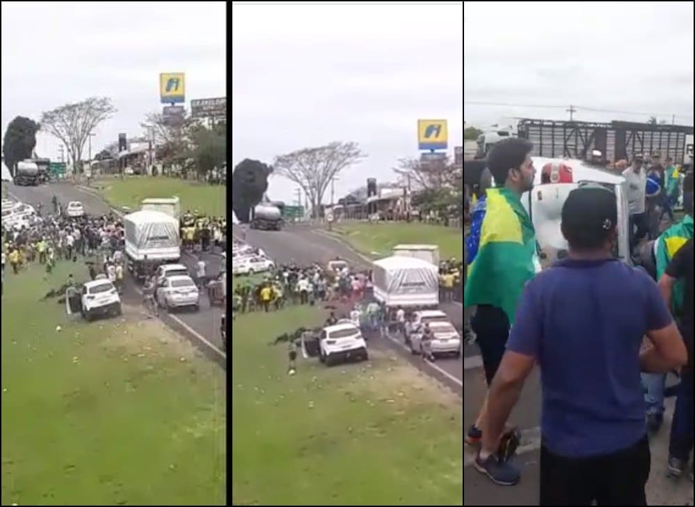 Vídeo: motorista atropela bolsonaristas durante manifestação; crianças estão entre feridos
