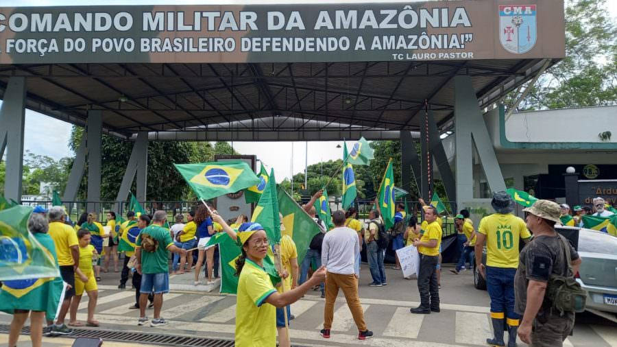 Manifestação contra eleição de Lula é feita em Manaus por tempo indeterminado
