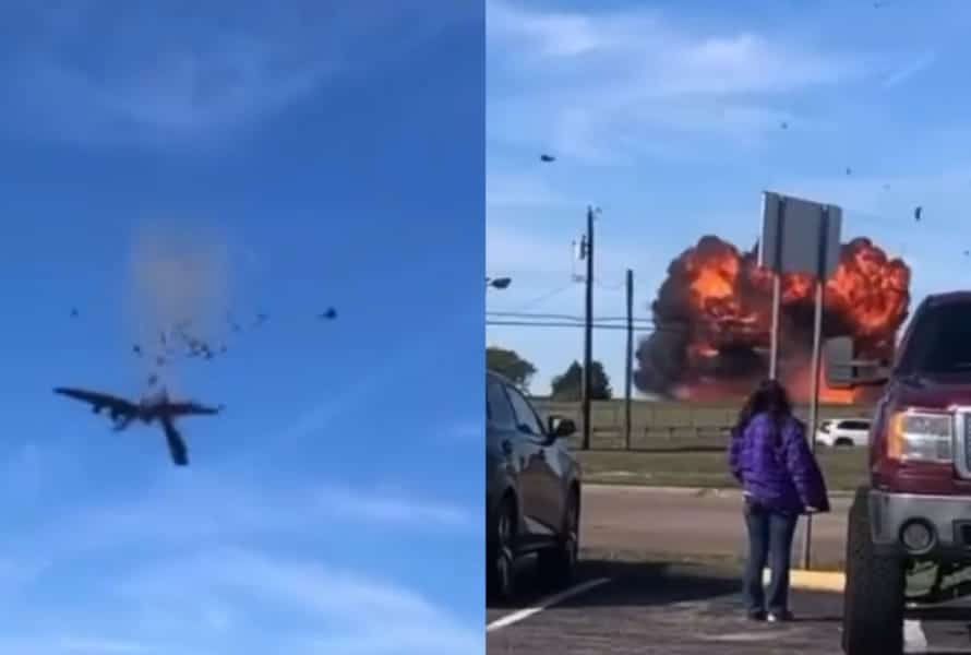 Vídeo: aviões da Força Aérea dos EUA se chocam e explodem no ar