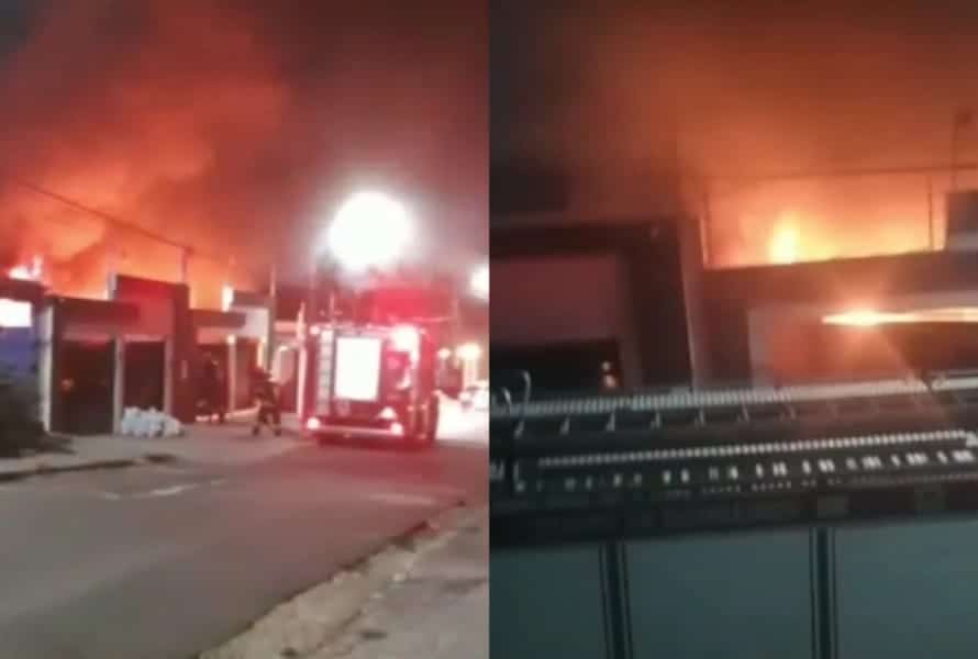 Incêndio em casa no bairro Flores
