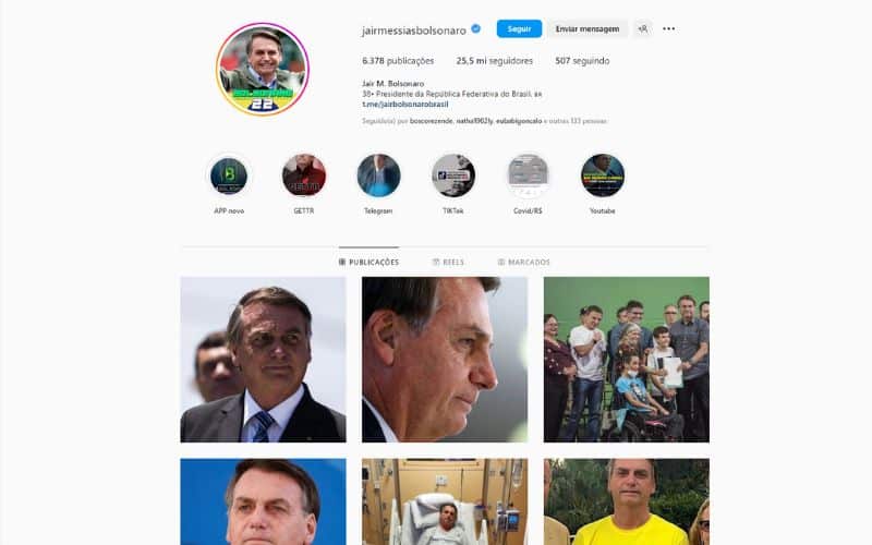 Bolsonaro redes sociais