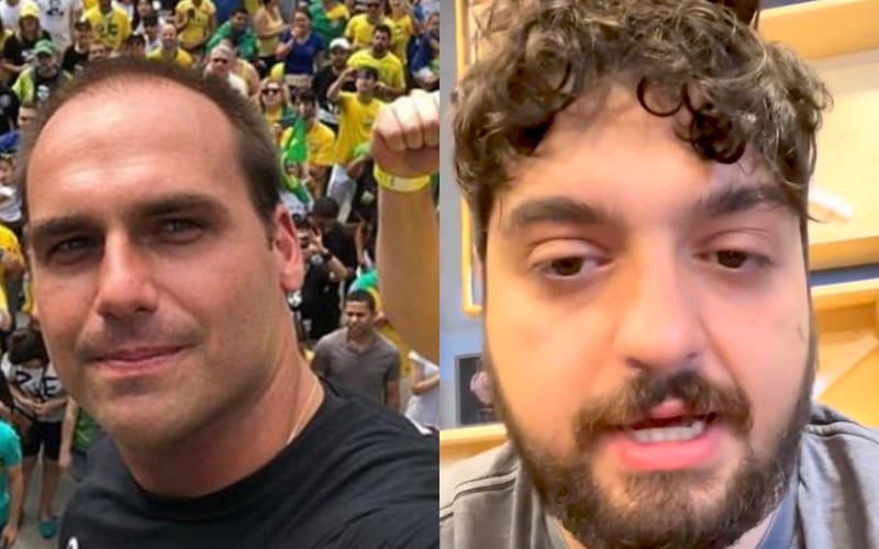 Eduardo Bolsonaro dispara contra Monark: 'covarde'