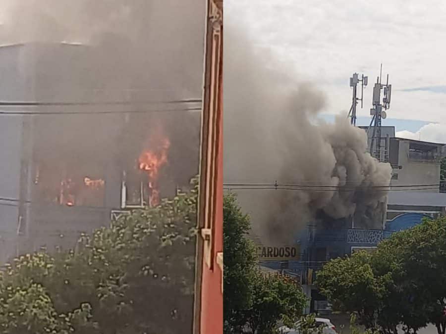 Vídeo: incêndio atinge prédio no Centro de Manaus